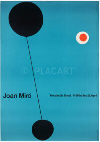 Originales Ausstellungs-Plakat Emil Ruder Typographie Joan Miró Kunsthalle Basel 1957