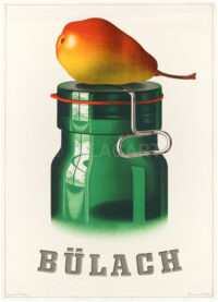 Iconic Original Poster Peter Birkhauser Bulach pear Magic Realism 1934