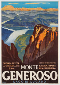 Original Vintage Travel Poster promoting trips