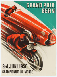 Swiss Original Vintage Race Poster Grand Prix Bern 1950 Ruprecht