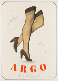 Plakat Original Birkhäuser Damenstrümpfe Argo 1949