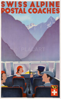 Plakat Original Kuhn Postauto Art Déco 1928