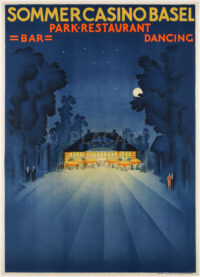 Swiss Original Vintage Poster Mangold Sommercasino Basel 1930