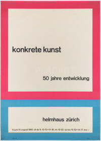 Originalplakat Max Bill Konkrete Kunst 60 Jahre Entwicklung Zürich 1960