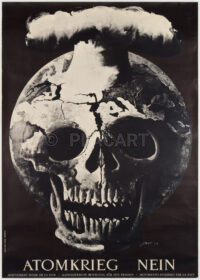 Plakat Original Poster Hans Erni Atomkrieg Nein 1955