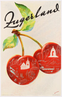 Plakat Schweiz Original Peikert Zugerland 1939