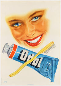 Originales Schweizer Plakat Odol St. Gallen Marcus Campbell 1955