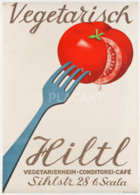 Originalplakat Hiltl Vegetarisch Zürich Laubi 1933