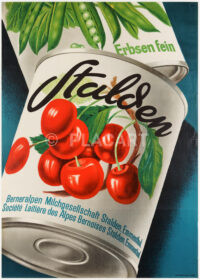 Schweizer Plakat Original Trapp Stalden-Konserven 1938