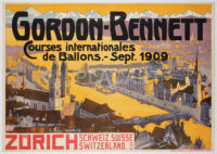 Original Swiss Vintage Poster Zurich Gordon Bennett Tieche 1909