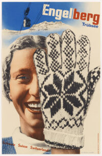 Original Plakat Schweiz Winter Engelberg Trübsee Matter 1936