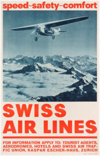 Plakat Original Schweizer Luftverkehr Swiss Air Lines 1928