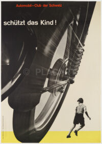 Schweizer Plakat Original Poster Müller-Brockmann Schützt das Kind 1953