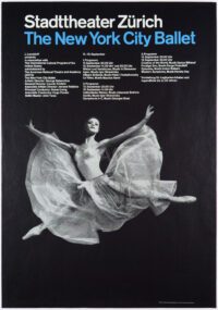 Originalplakat Müller-Brockmannm New York City Ballet Zürich 1962