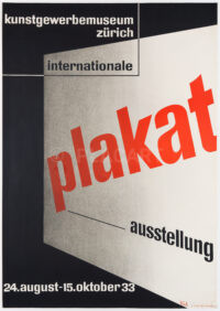 Original Poster Walter Käch International Poster Exhibition Zurich 1933