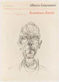Original Vintage Swiss Exhibition Poster Scheidegger Alberto Giacometti 1962