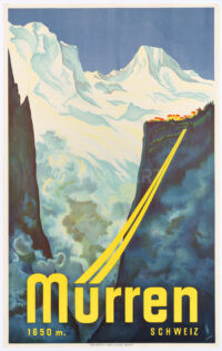 Plakat Original Peikert Mürren Schweiz Berner Oberland 1935