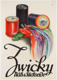 Baumberger Originalplakat Zwicky Nähseide 1927