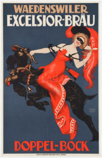 Originales Bier-Plakat Wädenswil Krawutschke 1912