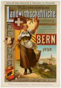 Originales Plakat Abegg Landwirtschaftliche Ausstellung Bern 1895