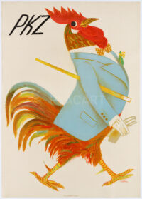 Plakat Original Alois Carigiet PKZ Herrenmode Hahn 1935