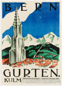 Original-Plakat Bern Gurten Kulm Brügger 1923