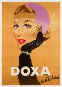 Original-Plakat Doxa Watches Campbell 1954