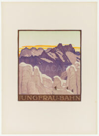 Original Plakat Cardinaux Jungfrau-Bahn Schreckhorn 1921