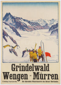 Originalplakat Tourismus Jungfrau Grindelwald Wengen Mürren Cardinaux