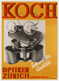 Originales Plakat Walter Cyliax Optiker Koch Zürich 1929