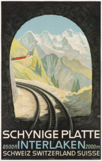 Originales Plakat Schynige Platte Interlaken Diggelmann 1932