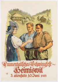 Originalplakat Emmentalisches Schwingfest Heimiswil 1951