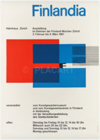 Swiss Style Originalplakat Typographie Finlandia Hamburger 1961