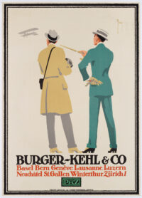 Plakat Original PKZ Burger Kehl Herrenmode Leonhard Fries 1916