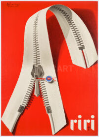 Plakat Original Reissverschluss Riri Gauchat 1945