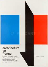 Originales Plakat Swiss Style Graf Architecture France 1963