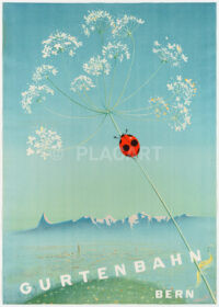 Originales Plakat Gurtenbahn Bern Wyler Kocher 1949