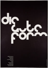 Originales Plakat Armin Hofmann Die gute Form 1954 handsigniert