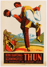 Originalplakat Kantonal-Schwingfest Thun 1932