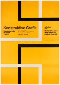Originalplakat Konstruktive Grafik Lohse Neuburg Vivarelli Zürich 1958