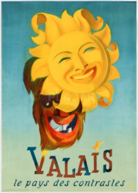 Originales Tourismus-Plakat Libiszewski Wallis Land der Kontraste 1949