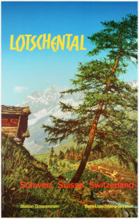 Original-Plakat BLS Lötschental Goppenstein Wallis 1958