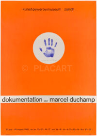 Originalplakat Max Bill Dokumentation über Marcel Duchamp Zürich 1960
