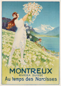 Originalplakat Montreux Riviera Suisse Temps des Narcisses 1925