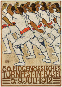 Originalplakat Eidgenössisches Turnfest Basel 1912 Renggli