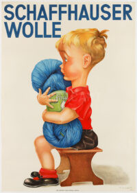 Originales Plakat Schaffhauser Wolle Lips 1931