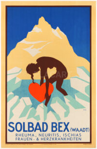 Schweizer Originalplakat Solbad Bex Waadt