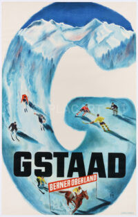 Original-Plakat Gstaad Wintersport Diggelmann 1933