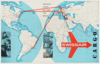 Originales Swissair-Plakat Cargo Lenz 1956