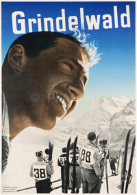 Plakat Original Ski Grindelwald Heiniger Matter Steiner 1935